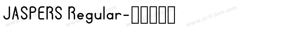 JASPERS Regular字体转换